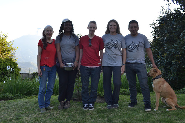 Kristi (centre) with (left to right) Terry, Phomolo, Linda and Ronaldo at Unidos para los Animales