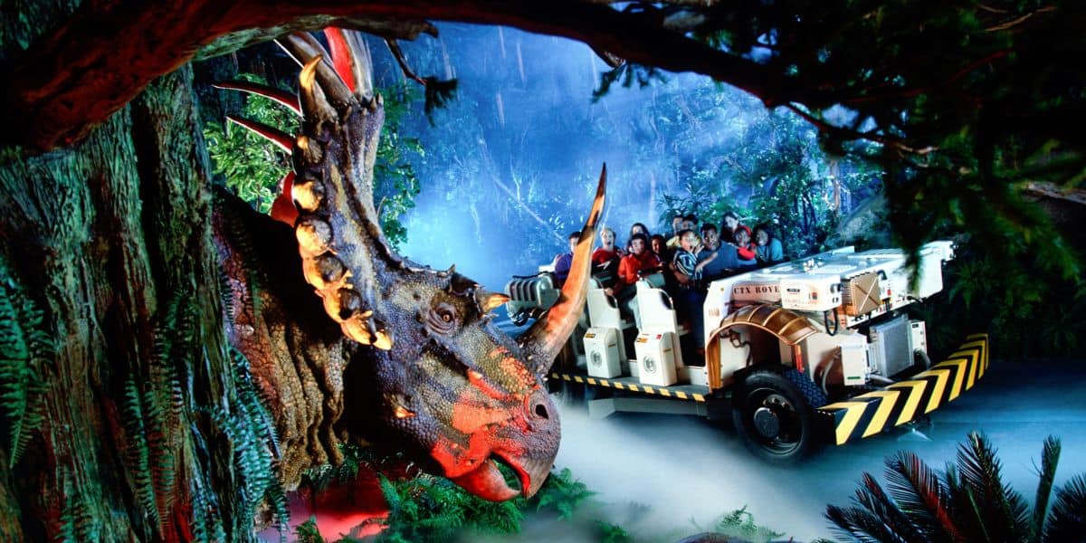 Guests ride DINOSAUR at Animal Kingdom