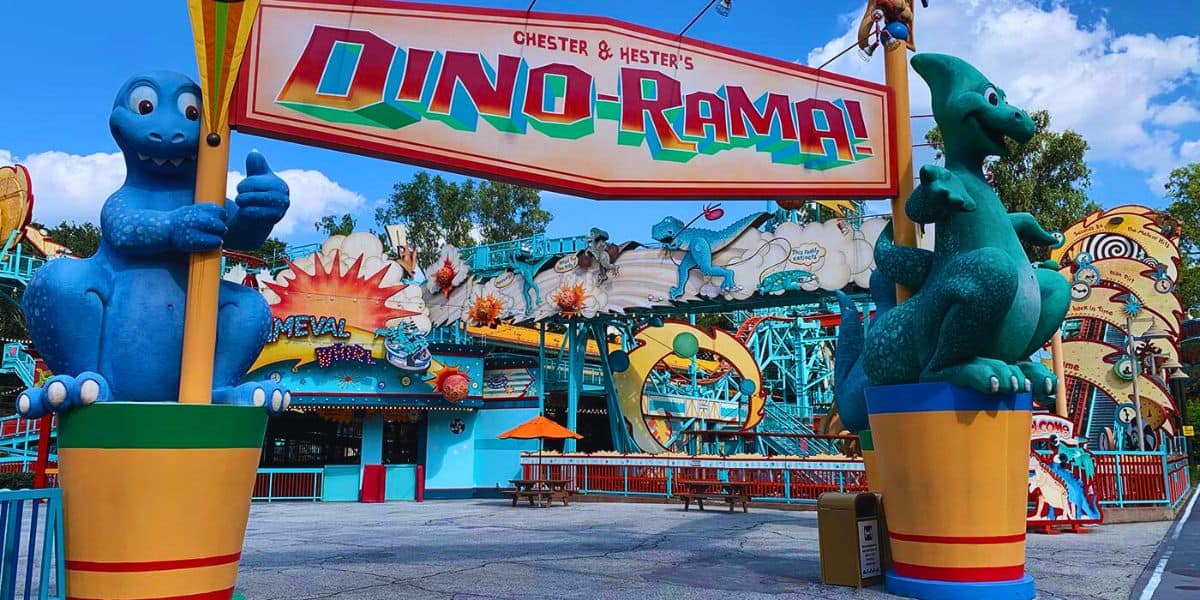 DinoLand U.S.A. front entrance sign inside of Disney's Animal Kingdom Park