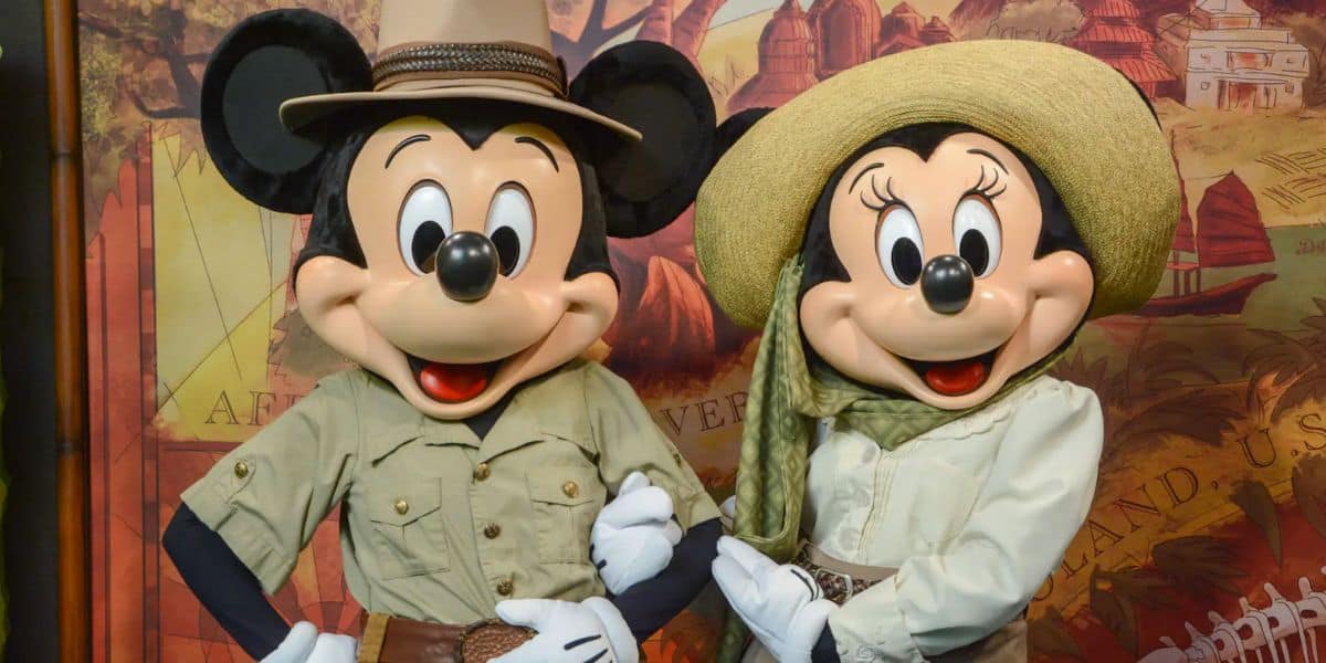 Animal Kingdom Mickey and Minnie ready to meet their public