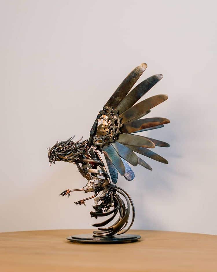 Scrap Metal Sculpture by Leah Jeffrey