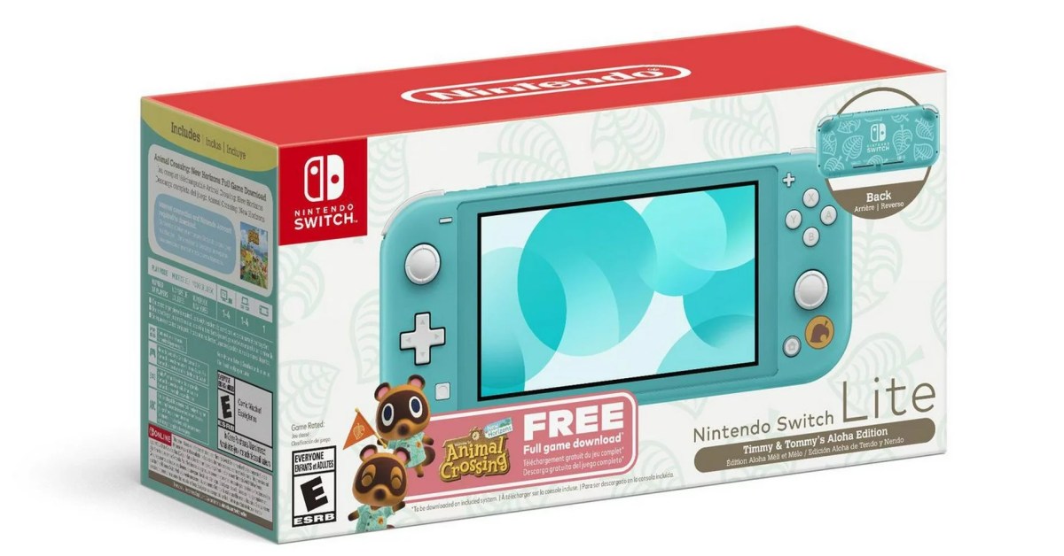 Aloha Animal Crossing New Horizons Nintendo Switch Lite console bundle drops to $179